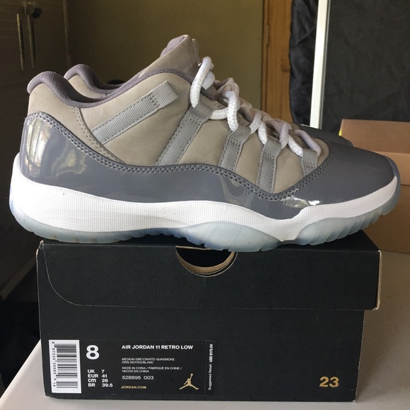 Jordan Other - Nike Air Jordan 11 Retro Low Cool Grey Gunsmoke